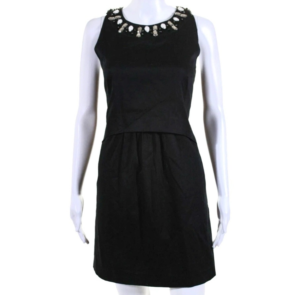 Milly of NY Vintage Fit & Flare Cocktail Dress in Black Size 6